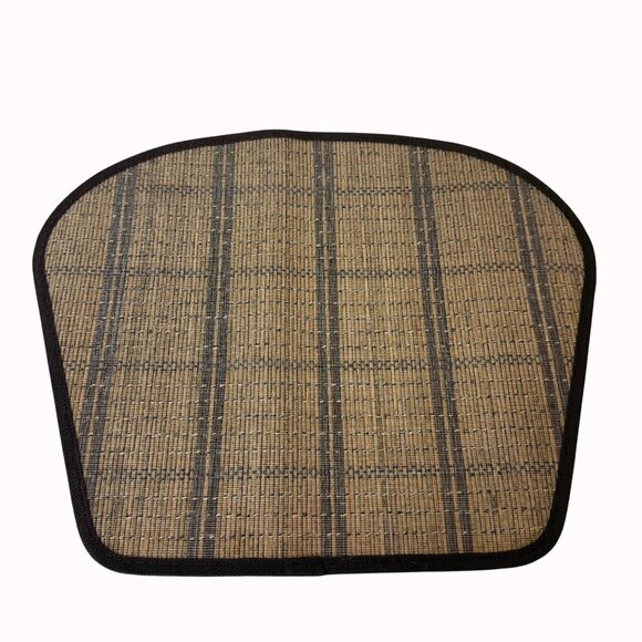 Woven Tan Bamboo Trapezoid Placemats Rustic Farmhouse Kitchen Table Mats - Picture 7 of 13